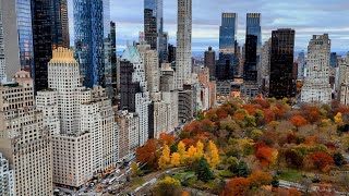 Late Autumn in Central Park, Manhattan, New York #dronefootage