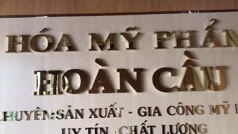 Thi Công Chữ Nổi Inox Gương Vàng Chân Mica Trong Dán Lên Alu Giả Gỗ Đẹp Sang.