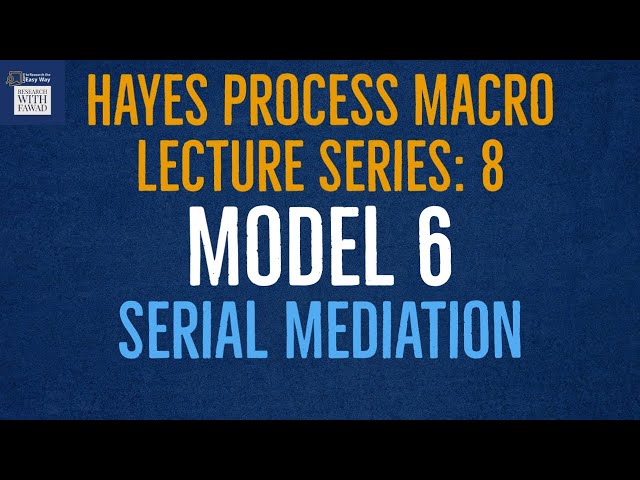 8. Hayes Process Macro Model 6 - Serial Mediation