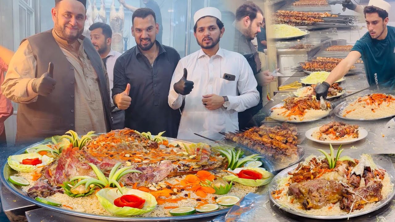 Mountain of meat in Shinwari Jongara Restaurant | Platter | Full lamb | Street food | Pulao | Chaat