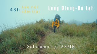 Leo núi, cắm trại một mình ở đỉnh núi LangBiang | ASMR | SoloCamping