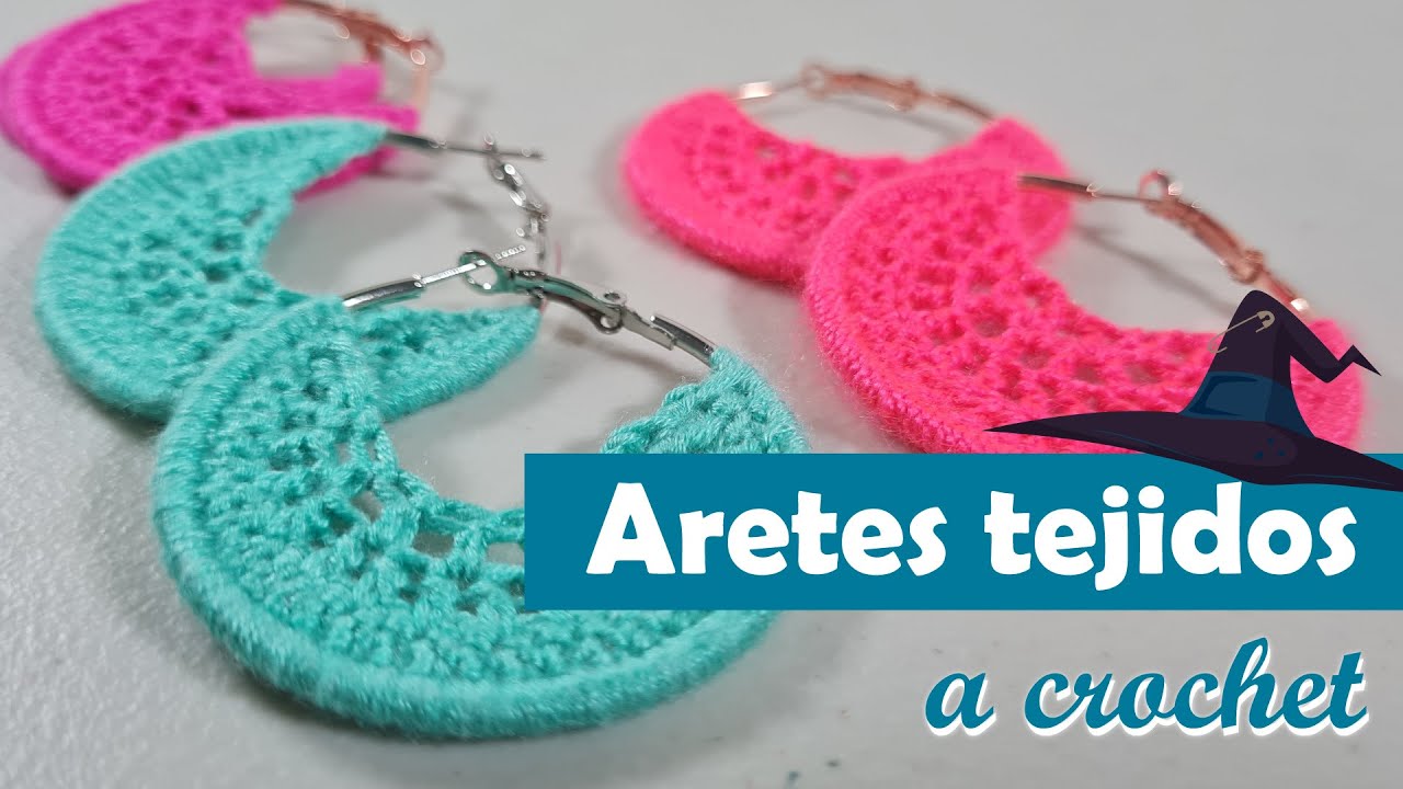 Aretes tejidos a Crochet - Paso a Paso