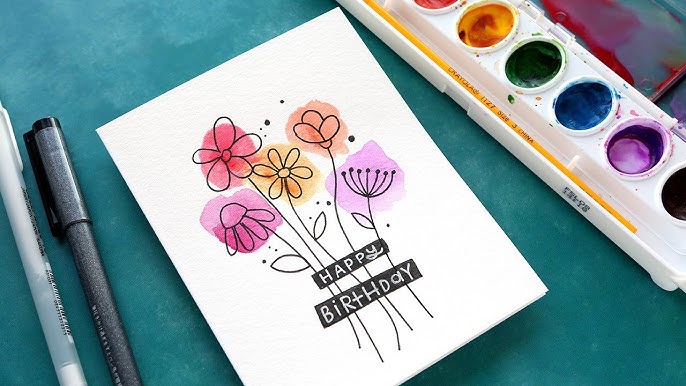 How To Paint Simple Watercolor Cards 