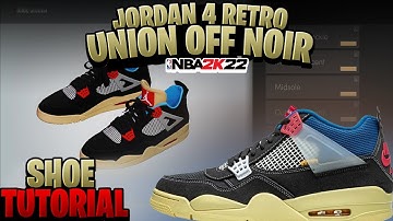 NBA 2K22 HOW TO CREATE JORDAN 4 RETRO UNION OFF NOIR SHOE CREATOR 🥾🔥