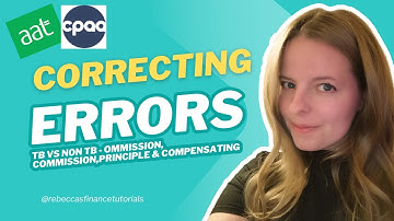 AAT & CPAA Level 2 Principles Of Bookkeeping - Correcting errors