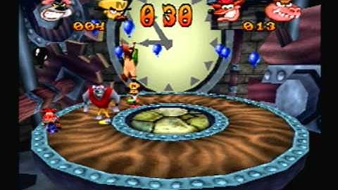 Crash Bash (Coop) : Ring Ding (Level 22) Gem and Crystal