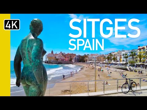 Sitges, Spain 2023 | Europe's best beach 4K Walking Tour