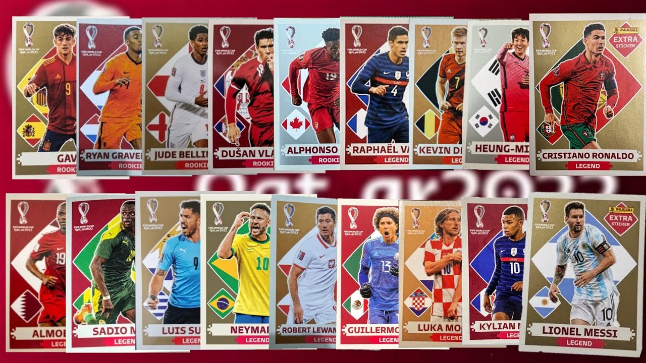 Neymar EXTRA STICKER GOLD LEGEND ALBUM PANINI CATAR 2022 (LAMINA ORO  LEYENDA)