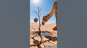 Camel watered the coconut plant and saved it from drying up 😭🌴 #ai #tree #save #watering