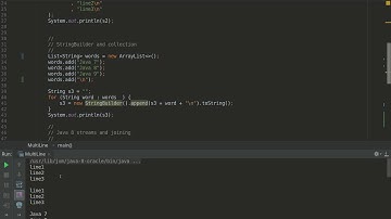 java 8 multiline string example