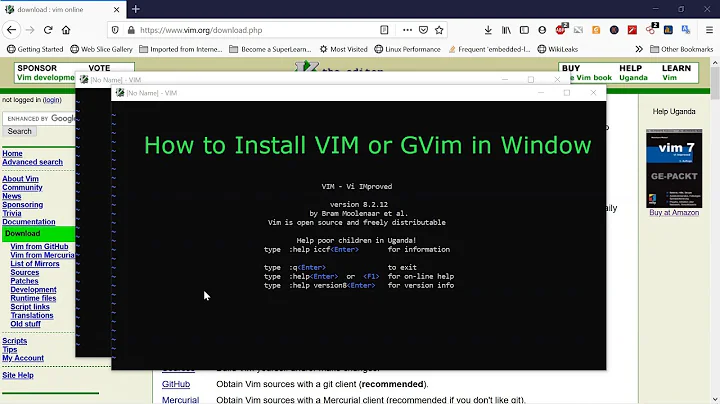 How to Install VIM or GVIM on Window OS.