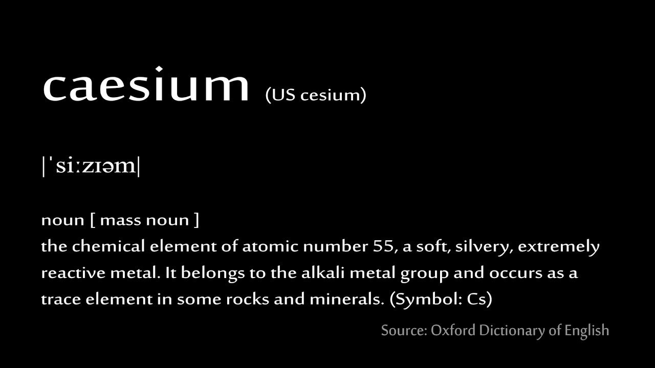 55 Caesium How To Pronounce Chemical Elements Periodic Table Youtube