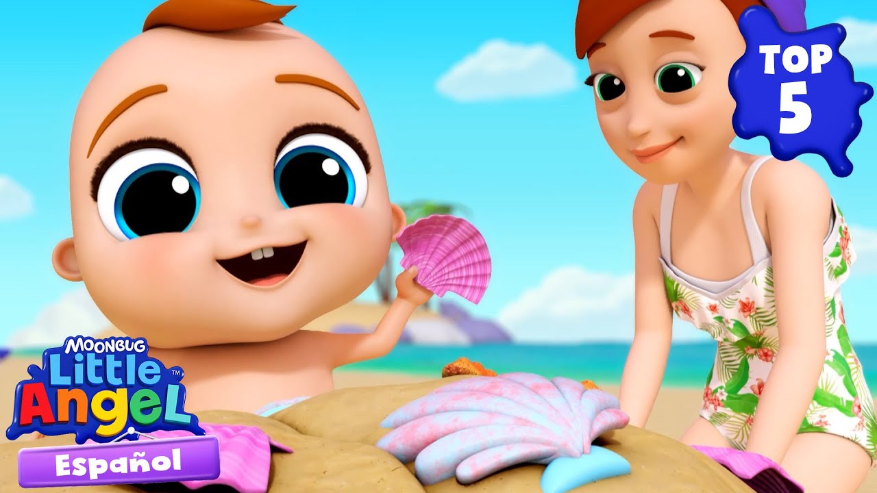 Top 5 Canciones para el verano 🌞🏝️🏰 Caricaturas | Canciones Infantiles 🎵 Little Angel Español