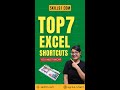 TOP 7 EXCEL shortcuts you must know | Agrika Khatri