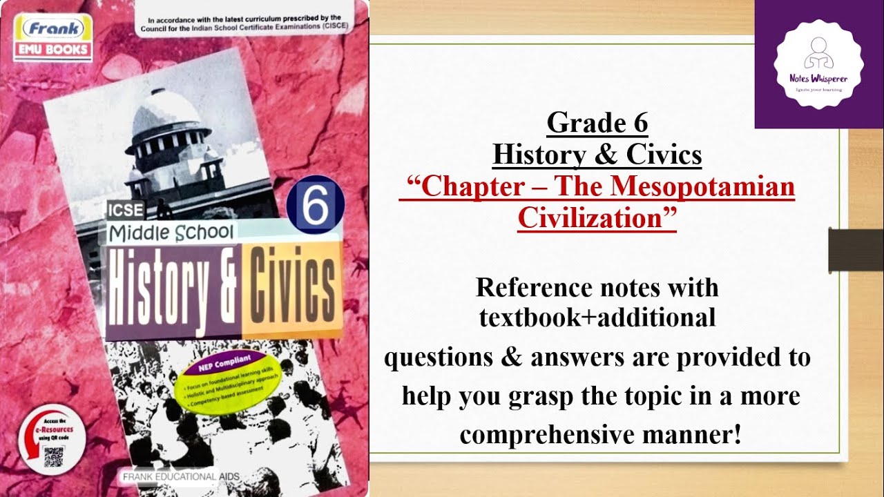 “Ch.4 – The Mesopotamian Civilization”|| CBSE || ICSE || Grade 6 ...