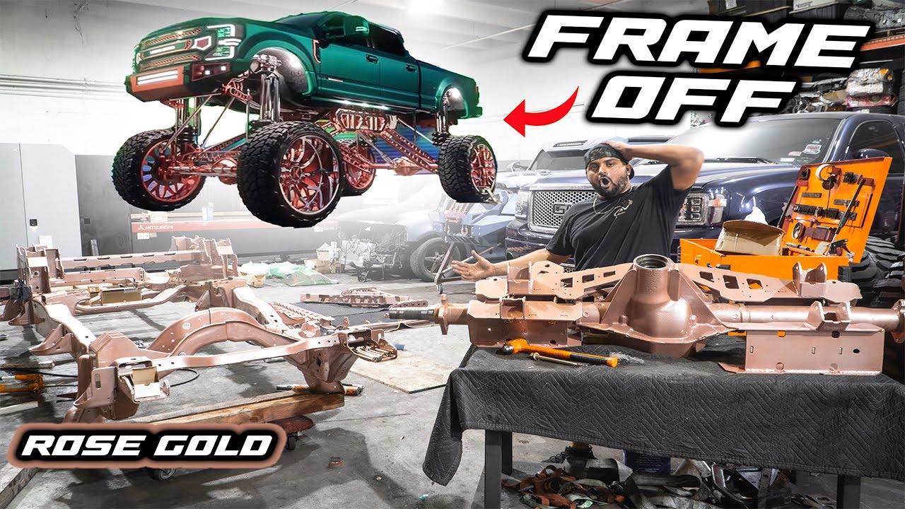 Building my first FRAME OFF F250 ever 24 INCH LIFT - YouTube