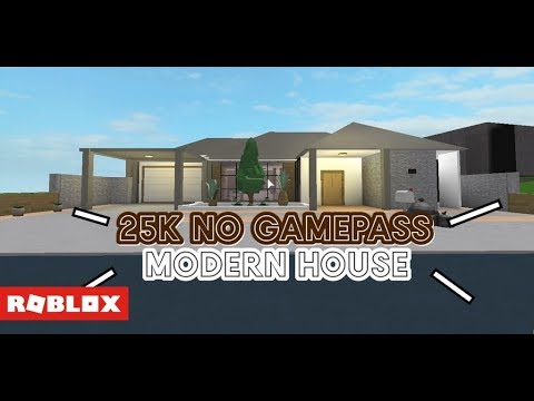 Roblox Bloxburg No Gamepass Modern House 25k - roblox bloxburg houses 25k family 2 story 3 bedroom