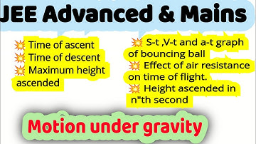 3/10) time of ascent |  time of descent  |  motion under gravity| kinematics 1d