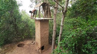 Build The Most Amazing Treehouse In Deep Jungle By Ancient Skills