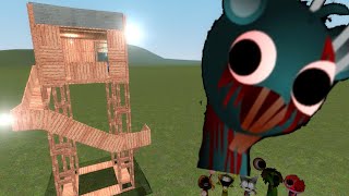 Cauchemar effrayant Sprunki contre les tours dans Garry's Mod