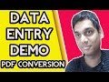 Data entry demo pdf to word | PDF conversion without software by Helping Abhi