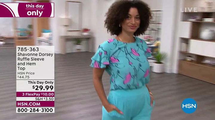 Shavonne Dorsey Ruffle Sleeve and Hem Top