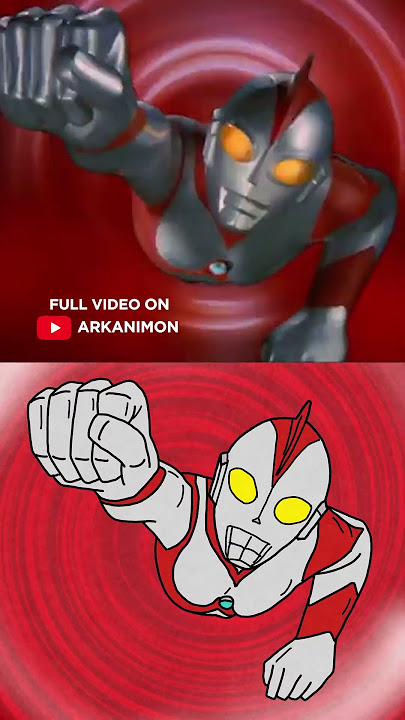 Ultraman 80 Transformation in UGM Suit Original vs Animated #ultraman #tokusatsu