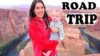 FAMILY FUN 5 KIDS Long ROAD TRIP! Grand Canyon Summer Fun Vlog Baby Eli Toddler Hiking
