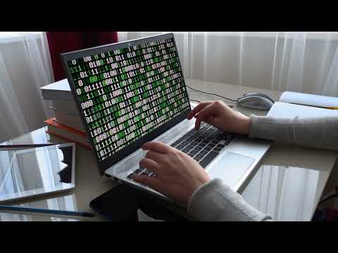 binary code on the monitor screen 6MBR6BP