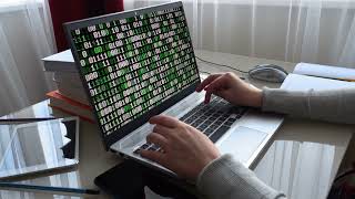 binary code on the monitor screen 6MBR6BP