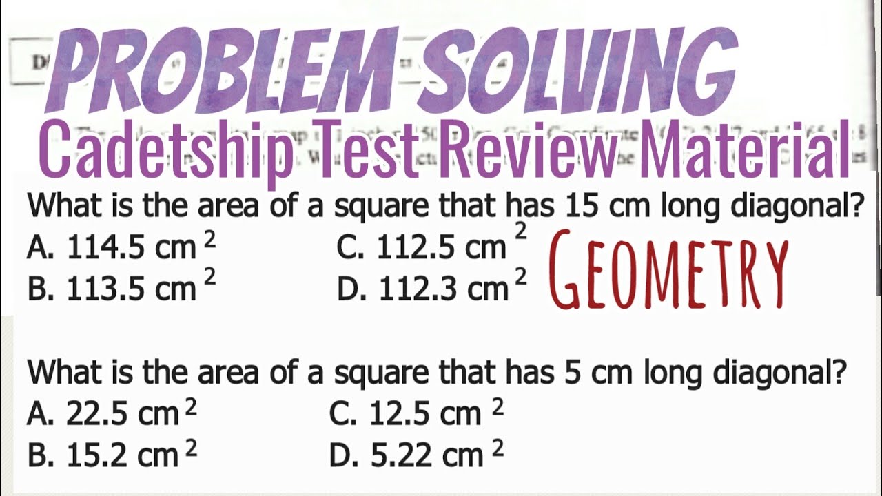 Problm Solving Cadetship Review Material What Is The Area Of A Problm Solving Cadetship Review Material What Is The Area Of A