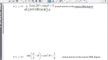 Ch 13 Trig Equations  13 5  Using substitution to solve trig eq with a double angle
