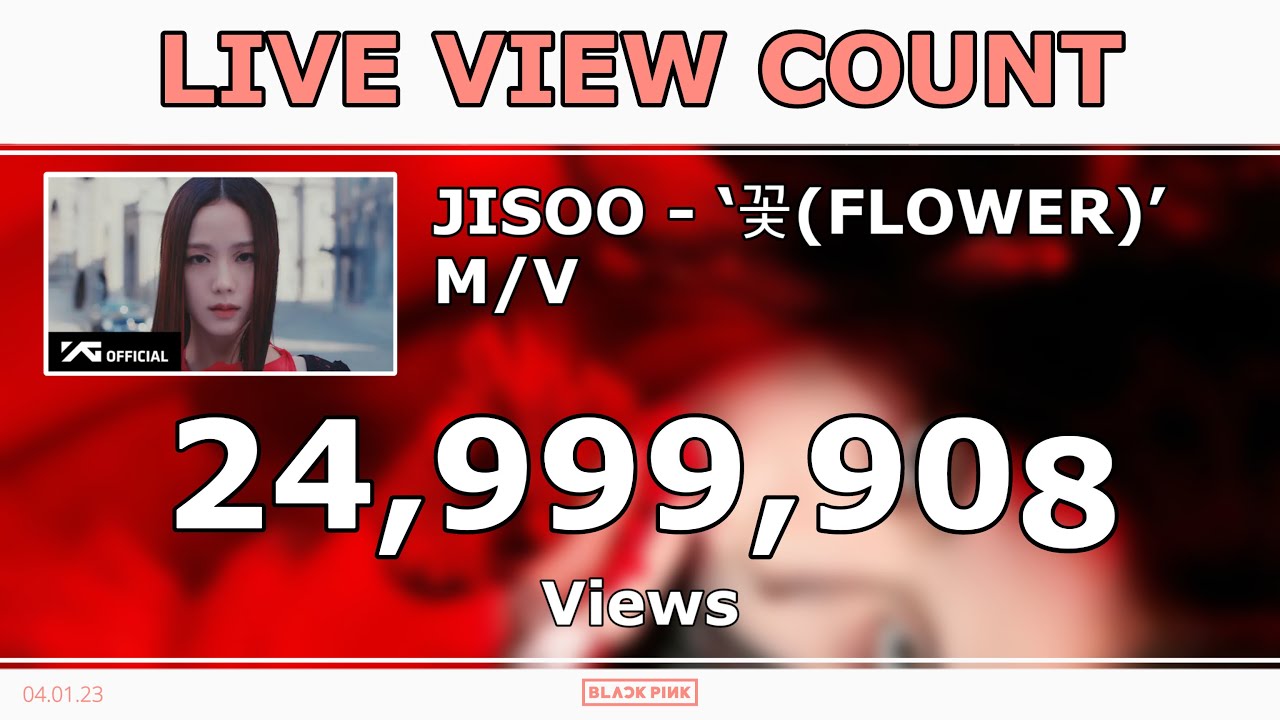 JISOO - '꽃(FLOWER)' M/V Live View Count 