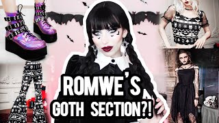 ⛓️ RATING ROMWE&#39;S ALT SECTION ⛓️ CHRISTMAS GOTH TRY ON HAUL + REVIEW | Vesmedinia