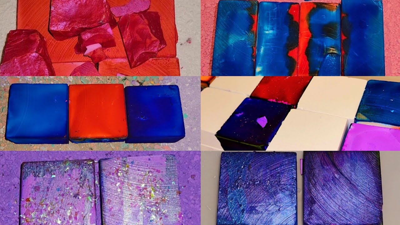 Dyed Gym Chalk Crush Compilation | Gym Chalk ASMR | Anxiety Relief ...