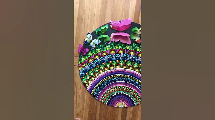 Beautiful Butterfly inspired dot mandala painting |Full tutorial link in the description of video|