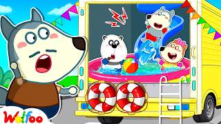 Wolfoo Builds a Water Park in a Truck! Swimming Pool Adventure | Wolfoo Channel | Kids Cartoon