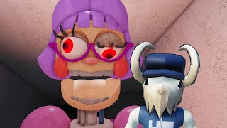 Escape Miss Ani-Tron's Detention! (SCARY OBBY) fnf Tabi Vs Miss Ani-Tron's Obby & ALL JUMPSCARES