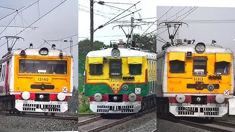 [ 3 in 1 ] Oldest Model & Different Liveries Colourful 12 Coach EMU Local Trains | Eastern Railways