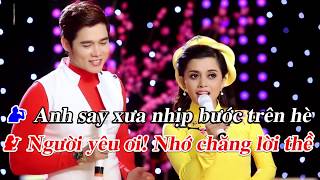 Video thumbnail of "KARAOKE - Mùa Xuân Đầu Tiên | Beat Song Ca | Lưu Chí Vỹ  & Hồng Quyên"