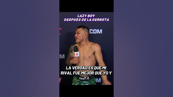 Lazy Boy Entrevista después de su derrota #ufc #mma #lazyboy #peru #mexico