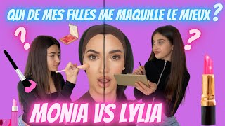 QUI DE MES FILLES ME MAQUILLE LE MIEUX ? [ Elles me font trop rire ] #makeup #challenge #family