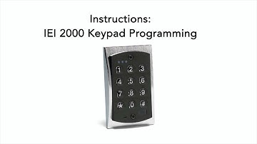 IEI Keypad Programming Video