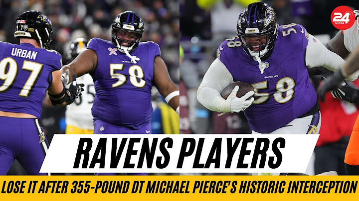 Ravens players lose it after 355-pound DT Michael Pierce's INT: 'The most crazy play in NFL history'