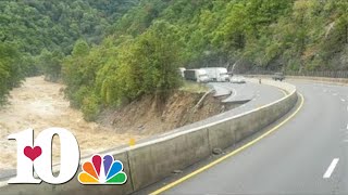 I-40 closed in Cocke County and Western NC as Pigeon River flooding rages
