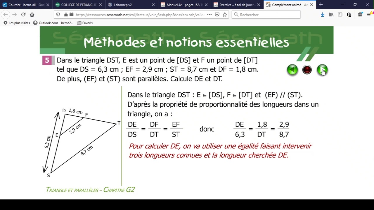 Comment Rédiger Le Théorème De Thalès