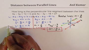 Shortest Distance Between Parallel Lines Analytical Geometry