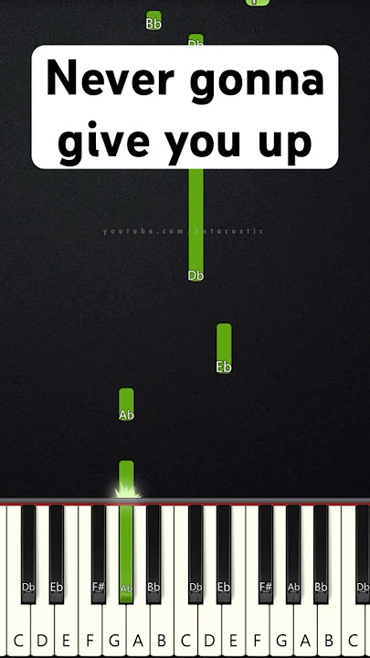 Never Gonna Give You Up - Rick Astley #shorts #piano #pianotutorial