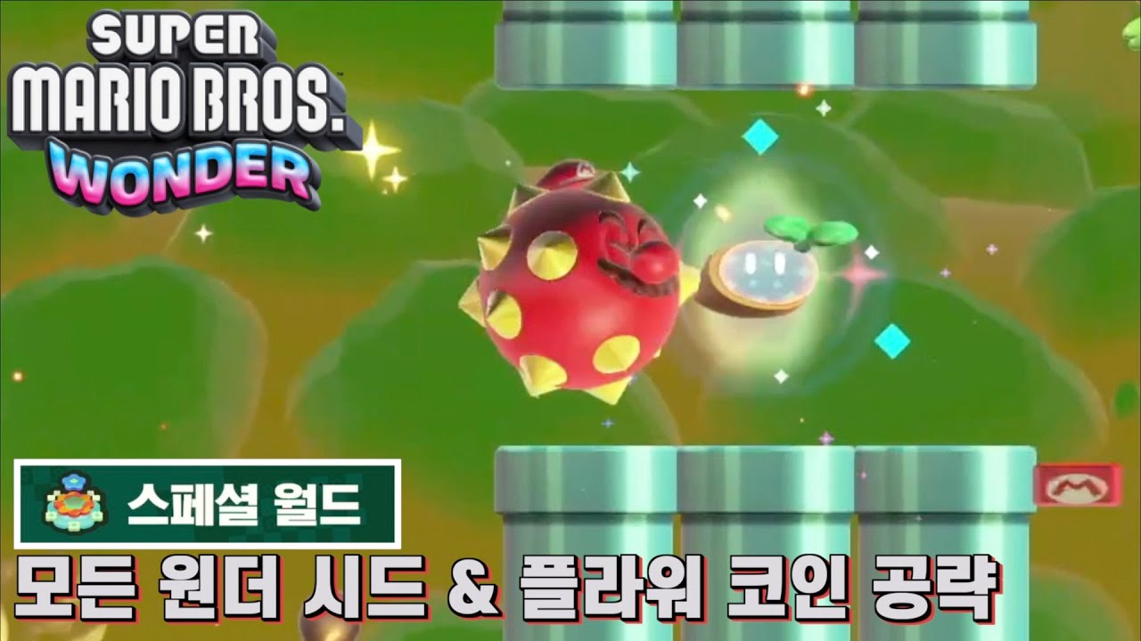 [슈퍼 마리오브라더스 원더] 스페셜 월드 모든 원더시드 & 플라워 코인 공략