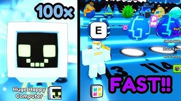HOW TO HATCH HUGE HAPPY COMPUTERS FAST IN PET SIMULATOR 99!!